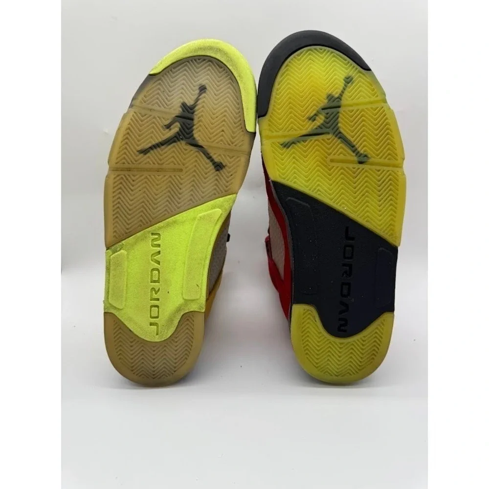 Air Jordan 5 Retro What The Mens Sneakers Yellow Red CZ5725-700 Size 13